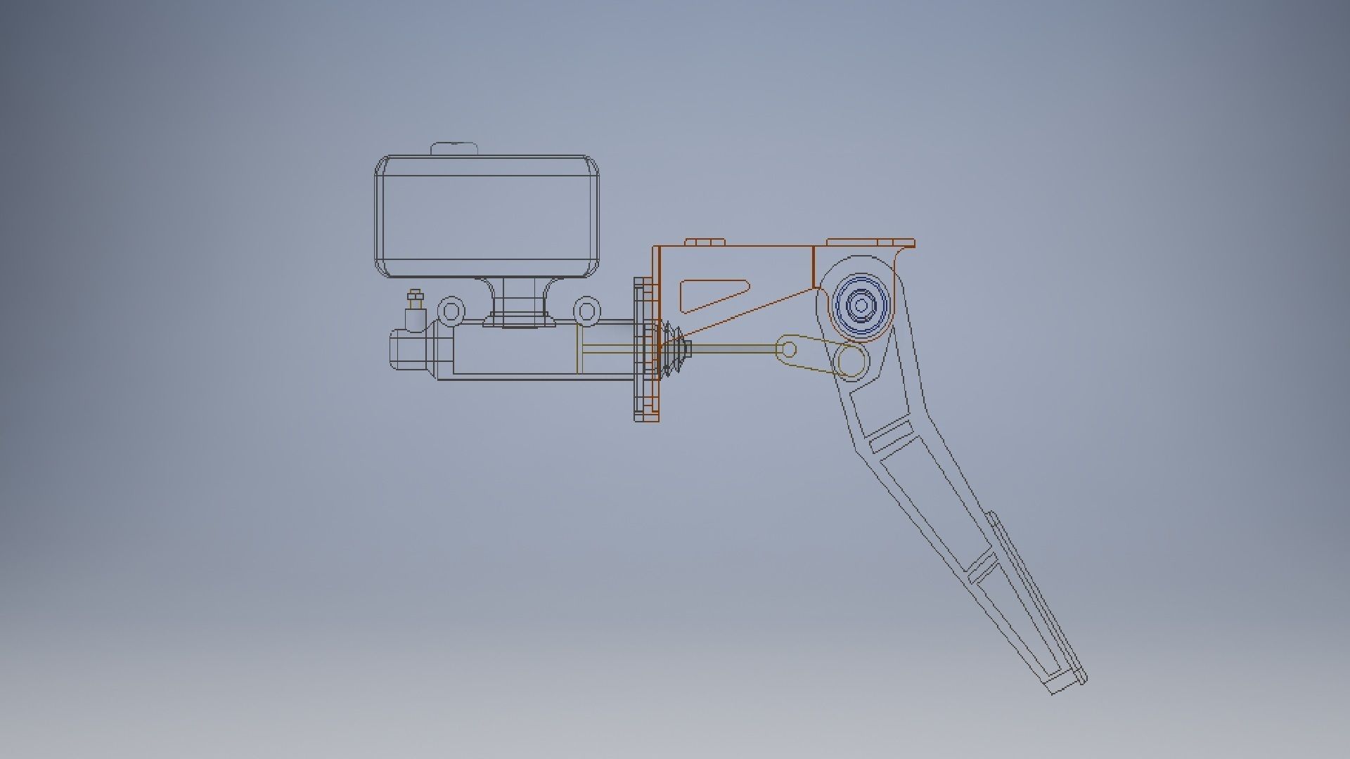 brake pedal assembly 3D model 3D model_12
