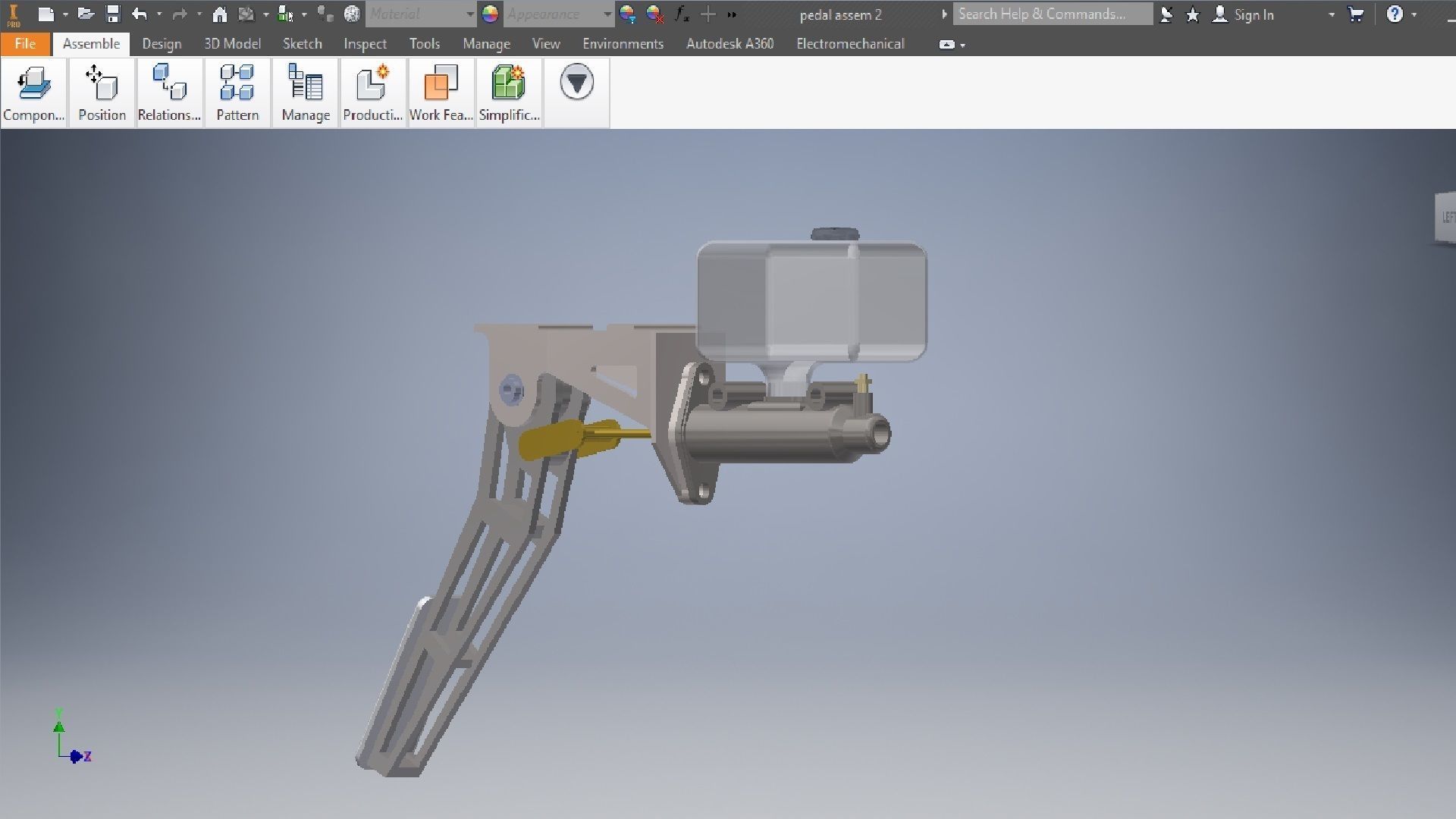 brake pedal assembly 3D model 3D model_9