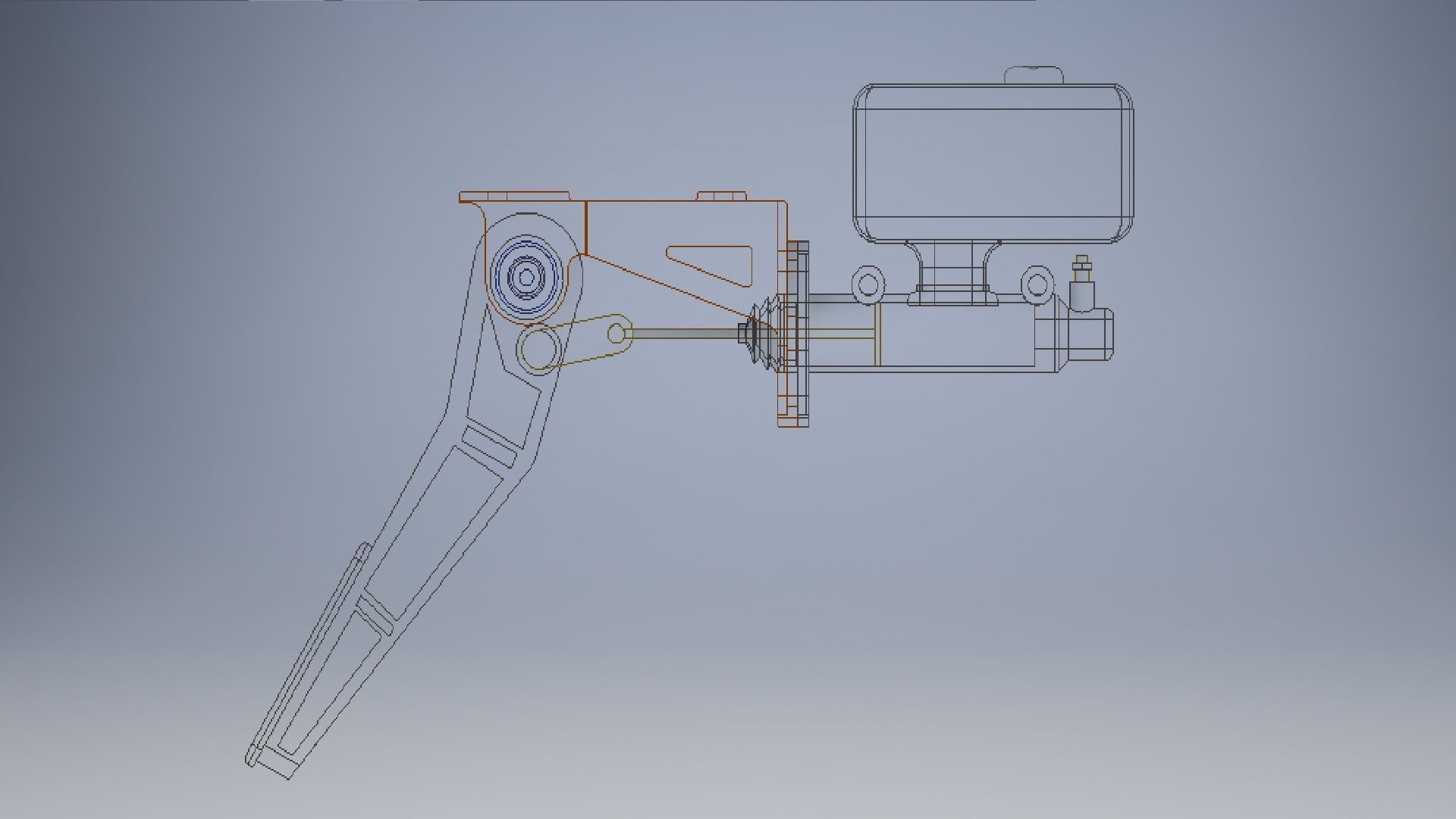 brake pedal assembly 3D model 3D model_10