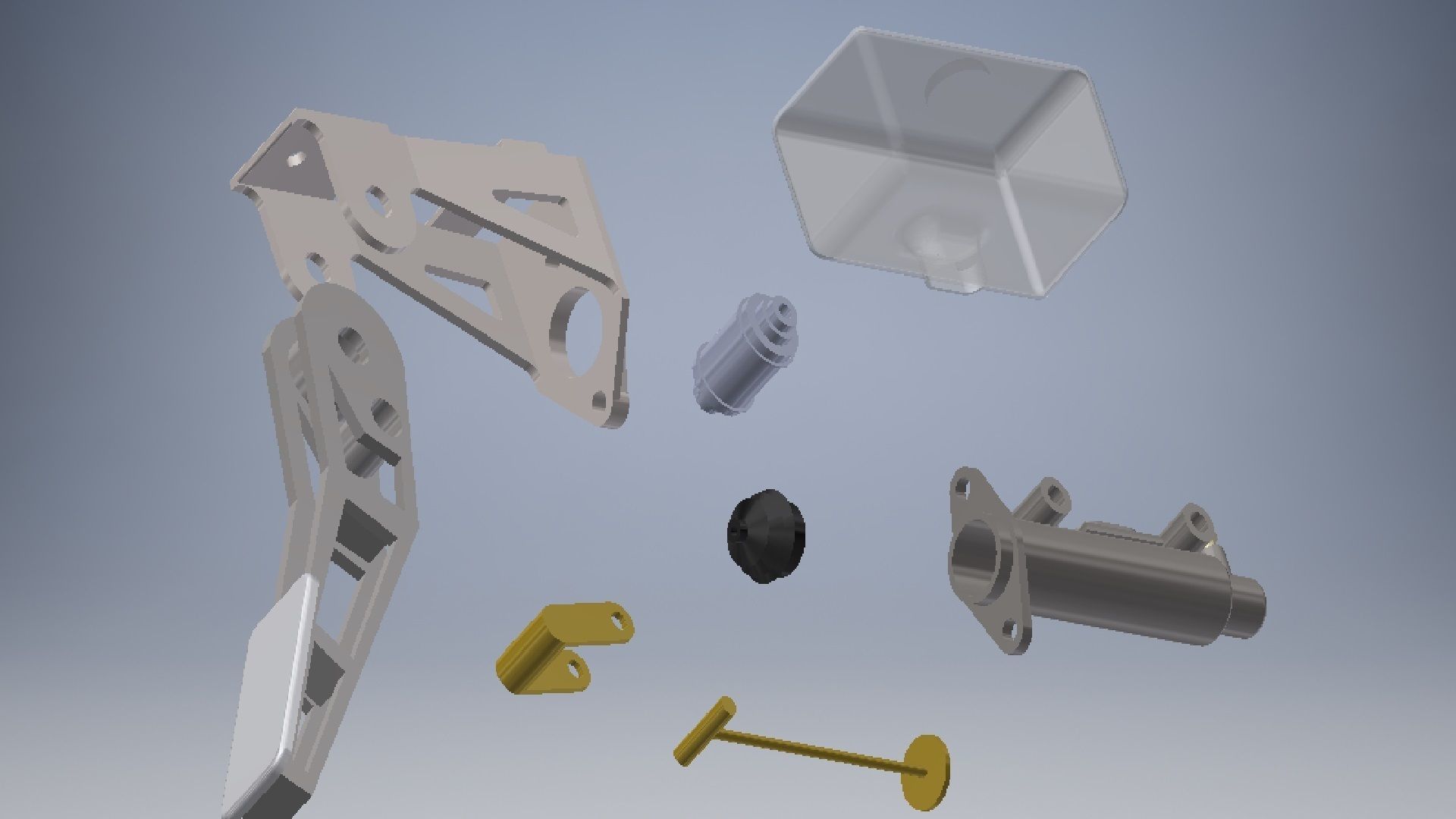 brake pedal assembly 3D model 3D model_4