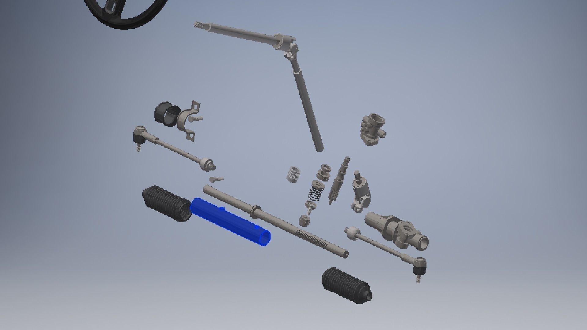 power steering system 3d model 3D model_2