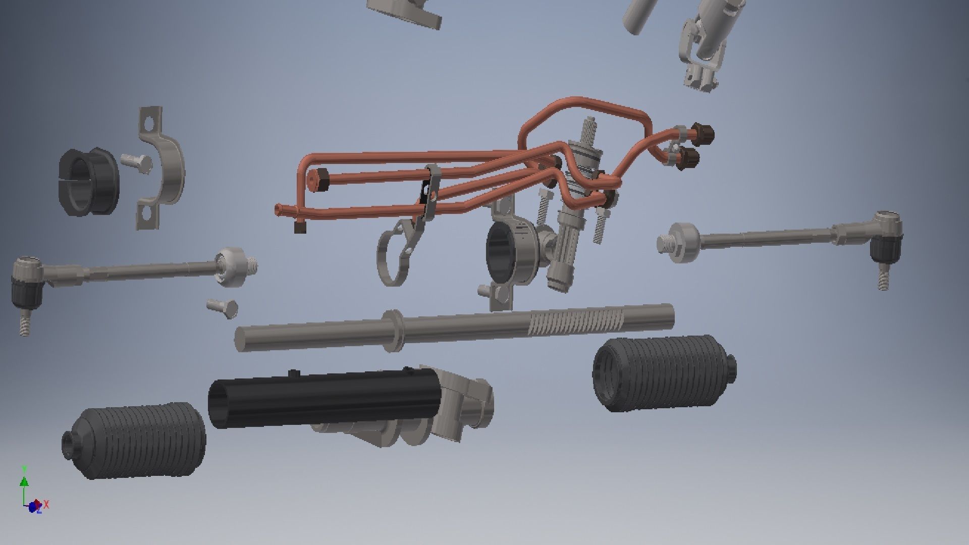 power steering system 3d model 3D model_7