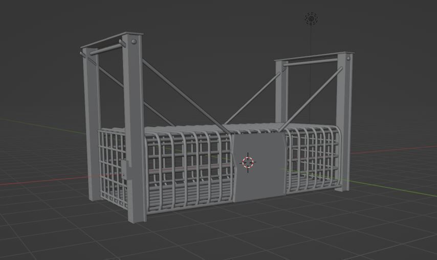 hunt cage Low-poly 3D model_6