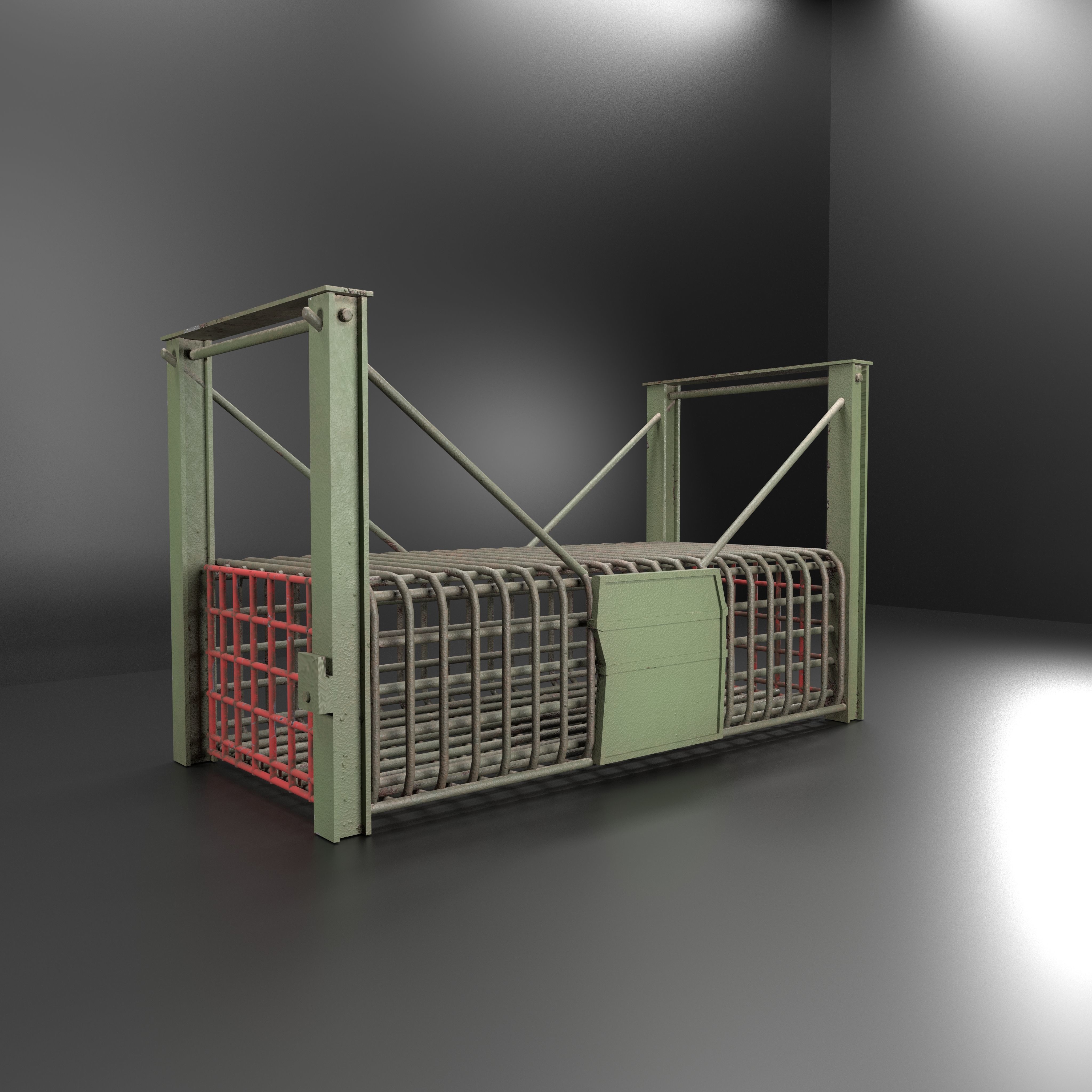 hunt cage Low-poly 3D model_4