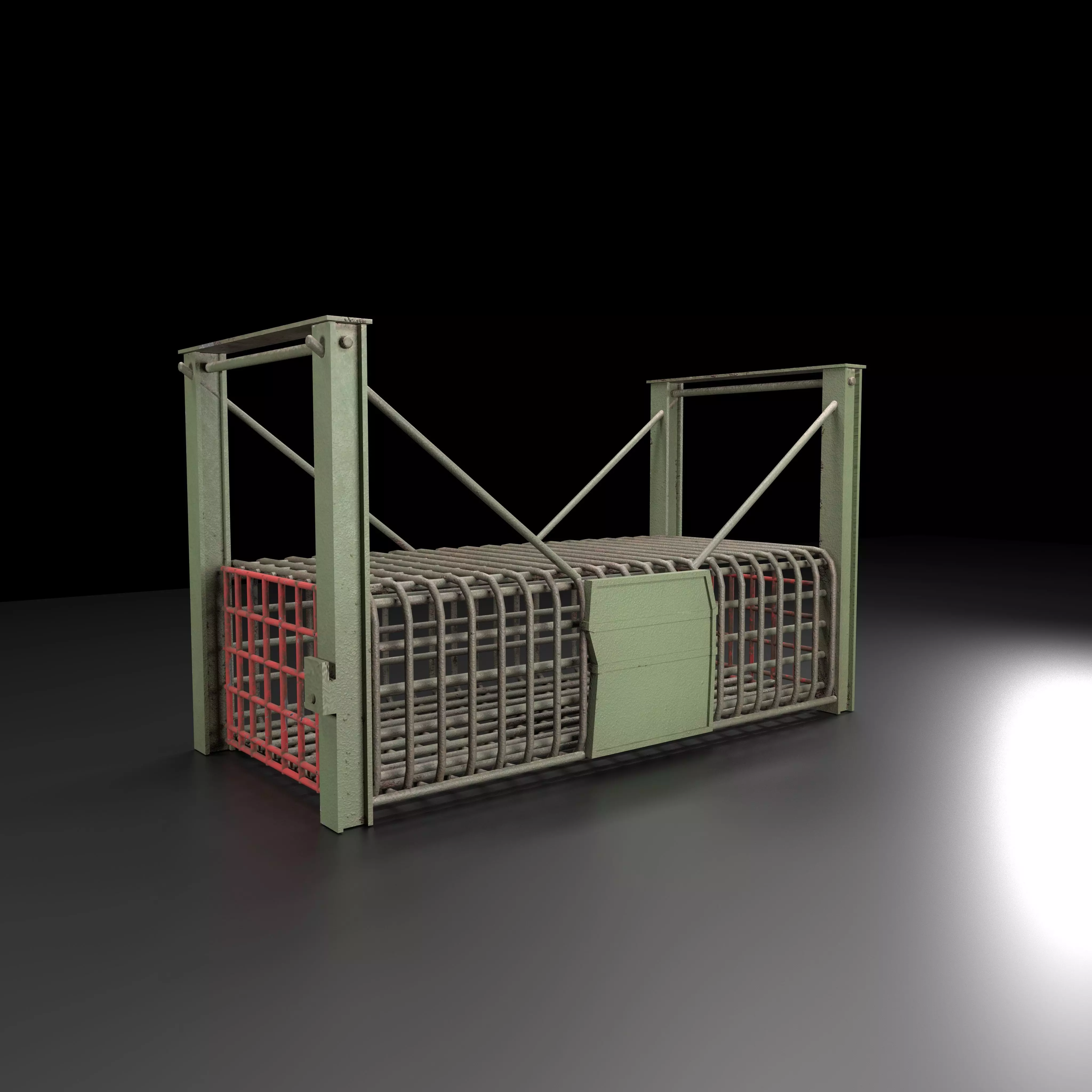 hunt cage Low-poly 3D model_0