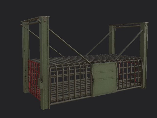 hunt cage Low-poly 3D model_3