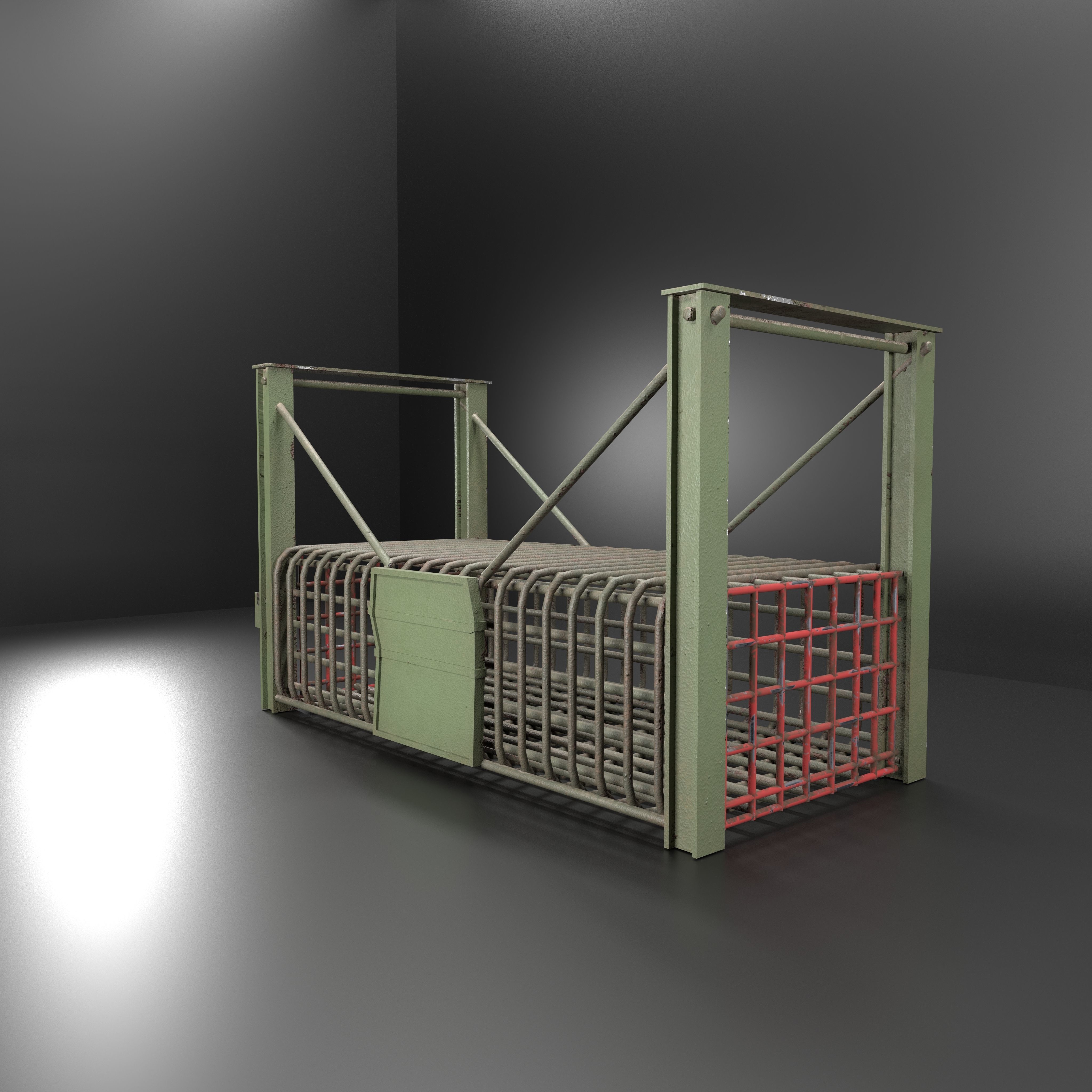 hunt cage Low-poly 3D model_5