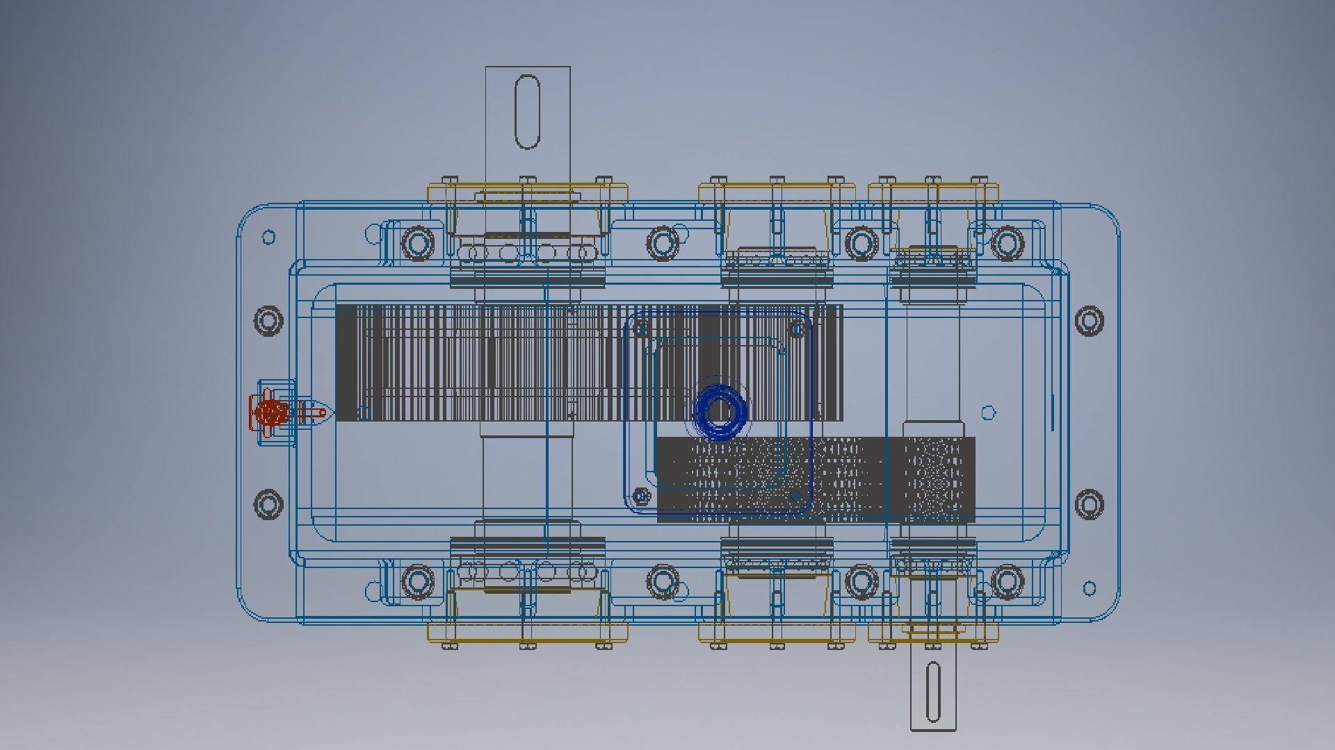 Two steps reduce gearbox  3D model_13
