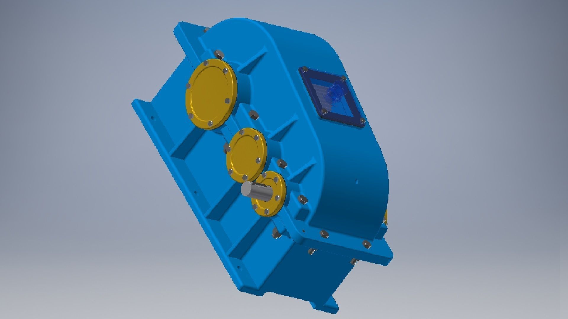 Two steps reduce gearbox  3D model_6