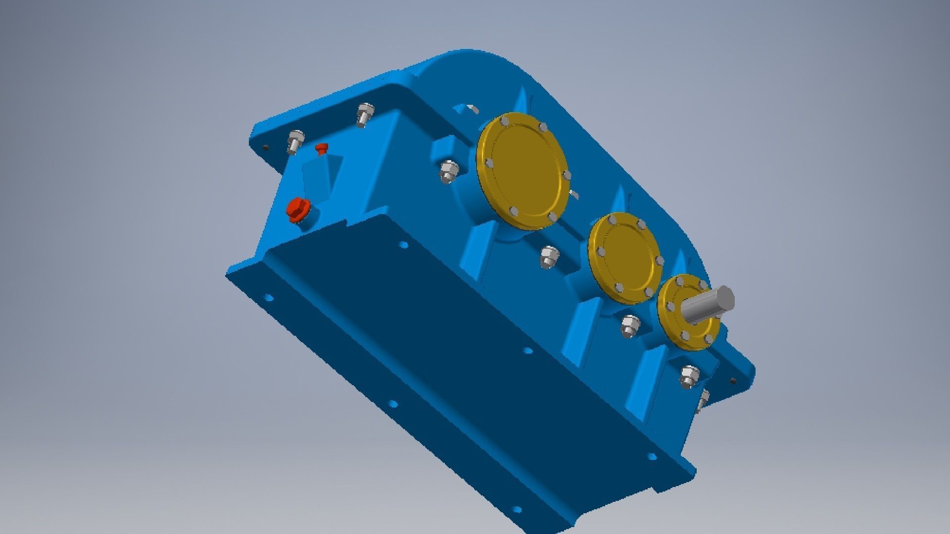 Two steps reduce gearbox  3D model_7