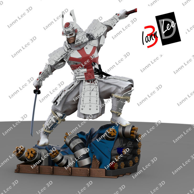 Samurai Plateado Silver Samurai Marvel Xmen mutante 3D model 3D