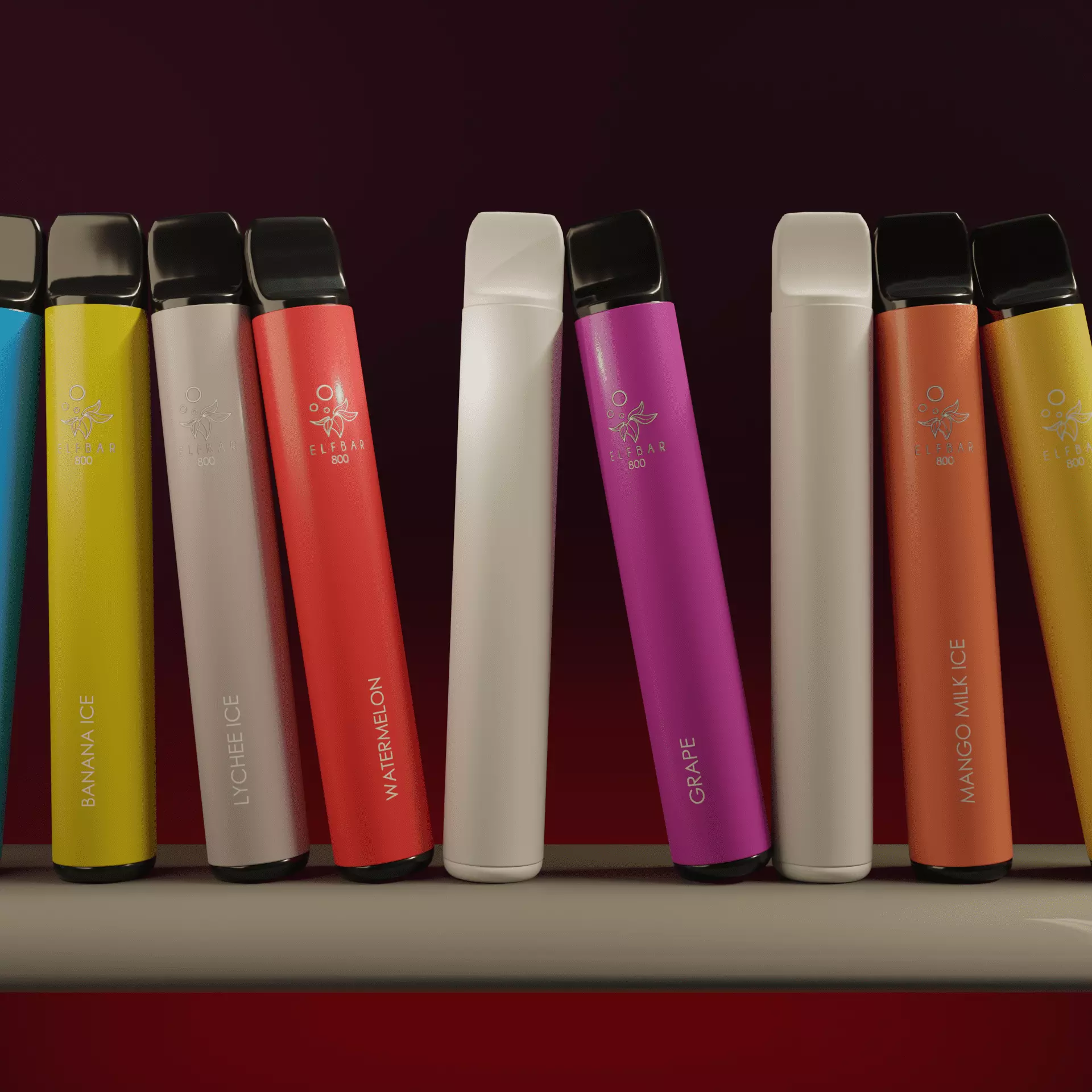 ELF BAR 800 PUFF 3D Pack Collection 10 models with textures 3D model