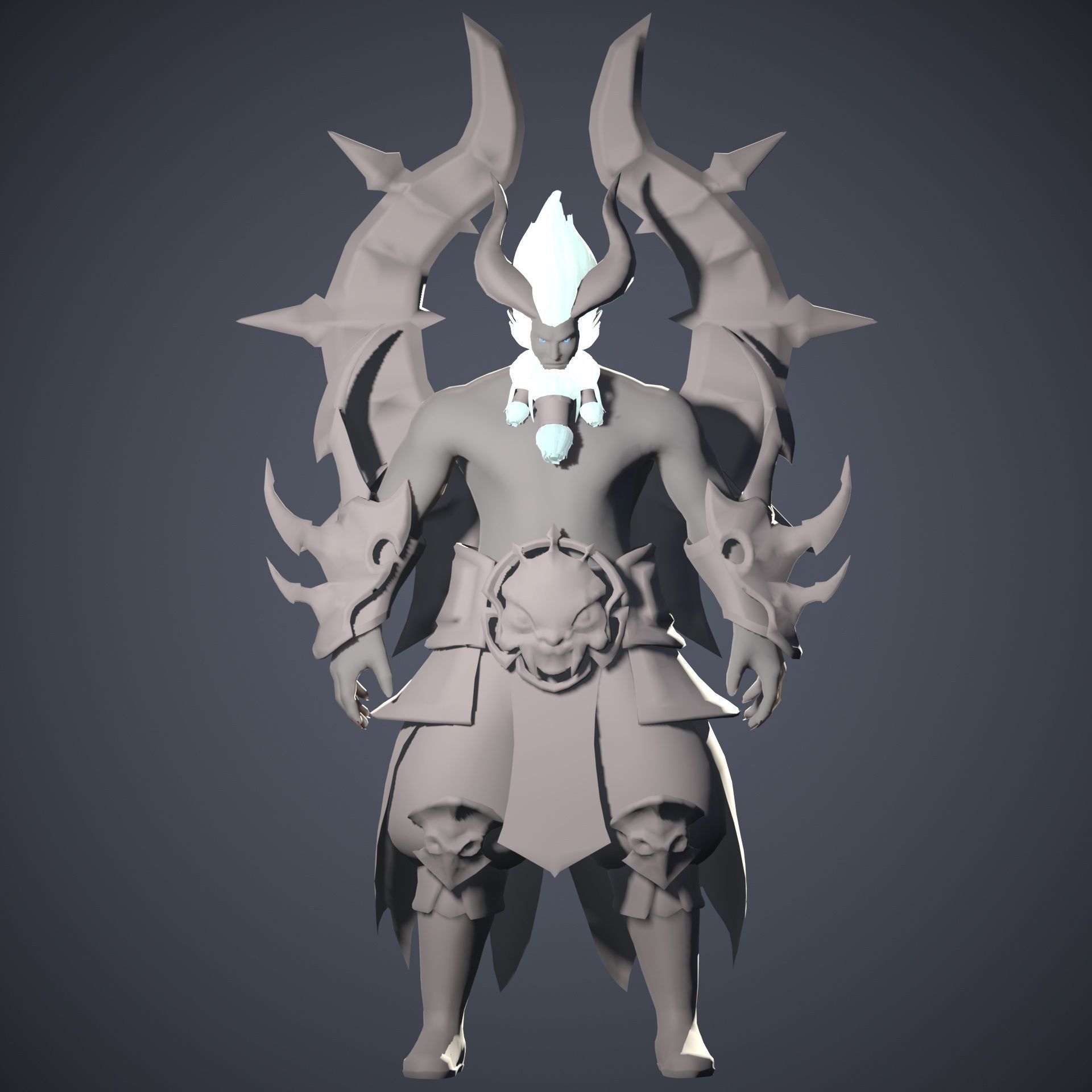 The Yacha General Low-poly 3D model_2