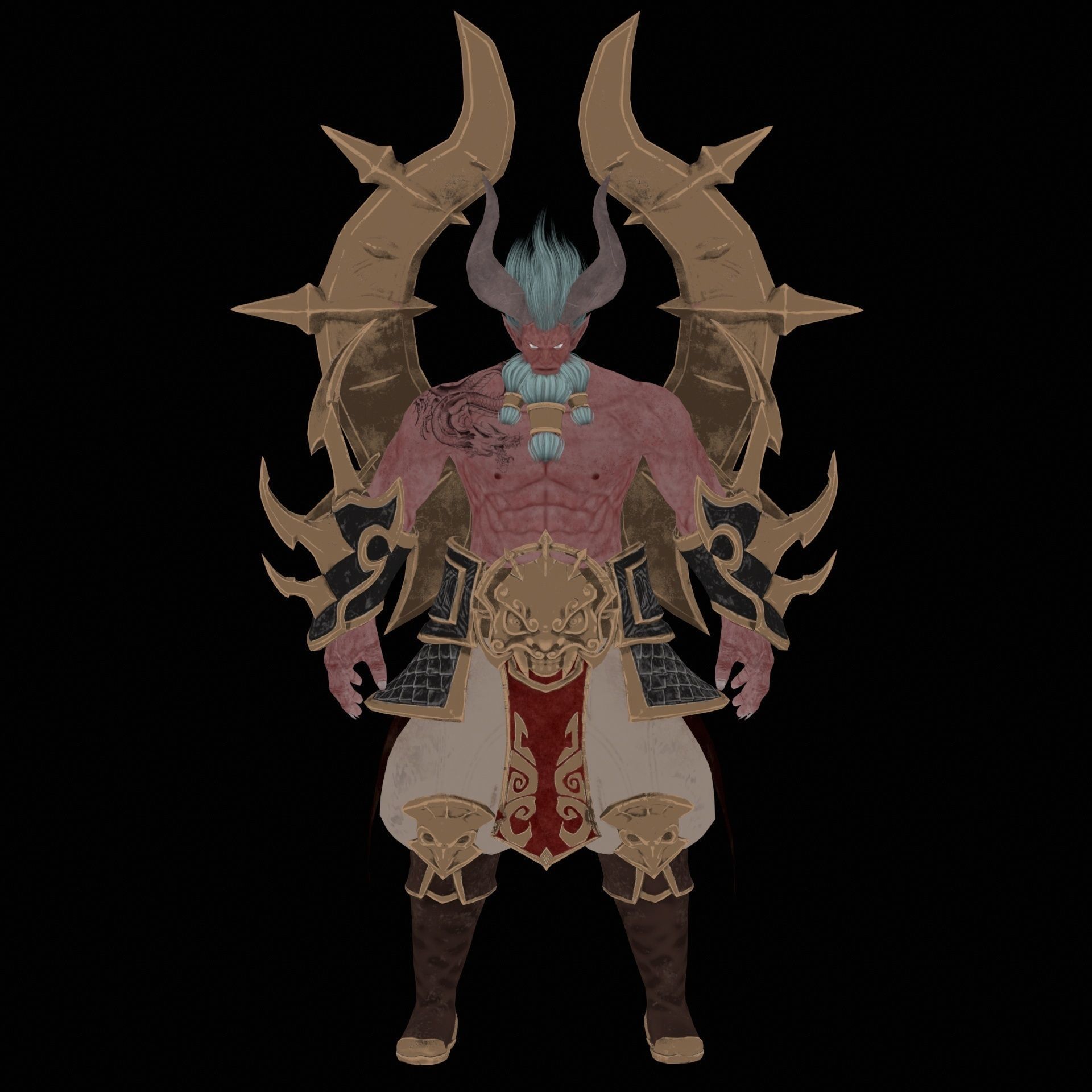 The Yacha General Low-poly 3D model_4