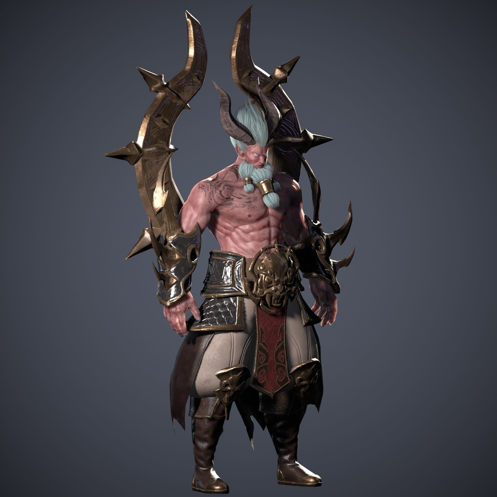 The Yacha General Low-poly 3D model_5