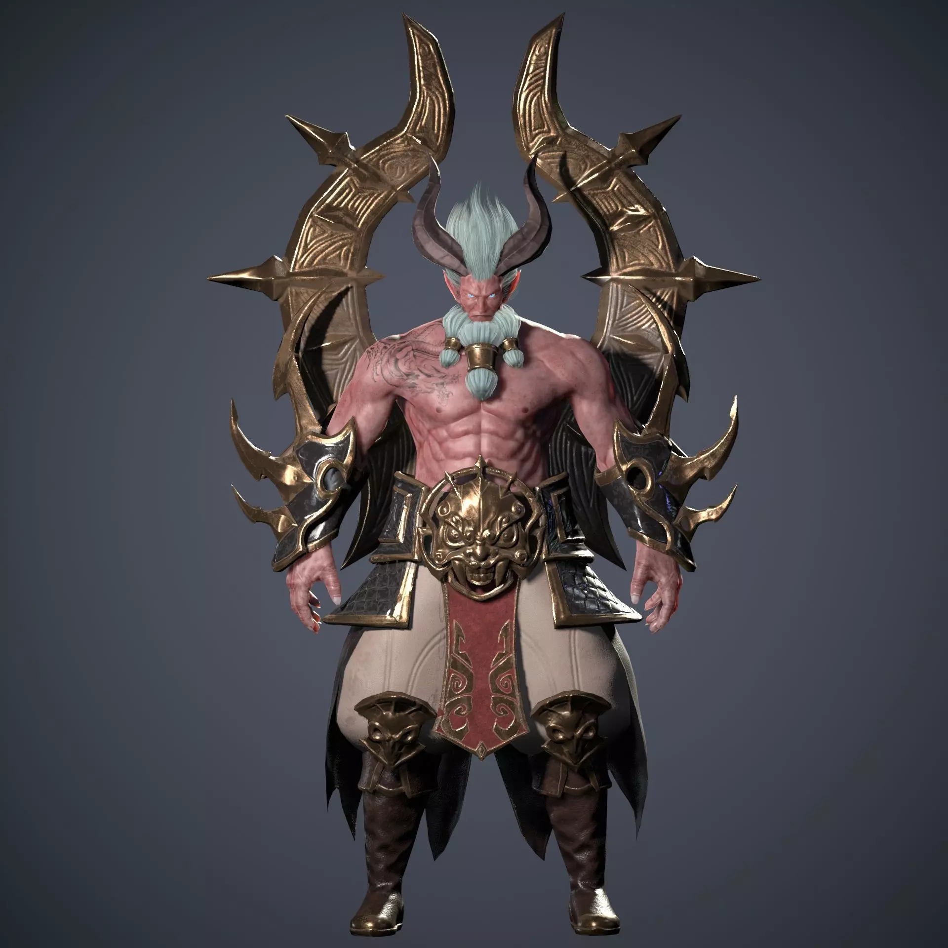 The Yacha General Low-poly 3D model_0