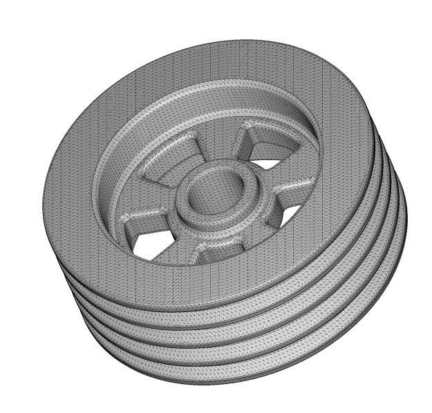 Plastic Pulley 3D model_4