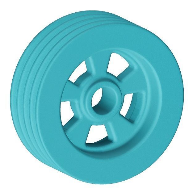 Plastic Pulley 3D model_2