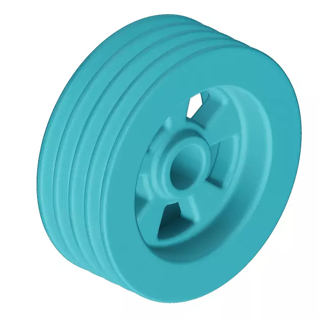 Plastic Pulley 3D model_0