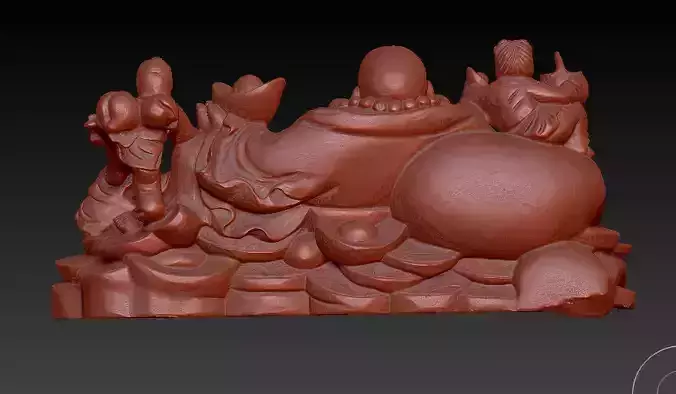 smiling budha with 5 kids II - di lac luc tac ngoi 300k