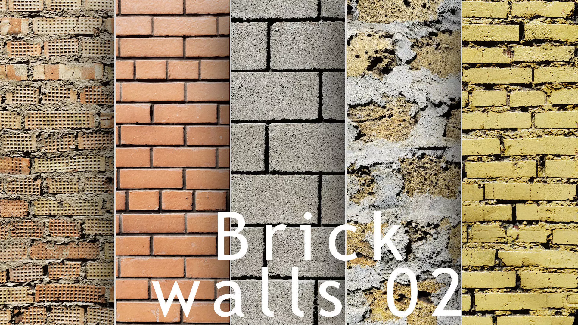 UE Brick walls part 02 Low-poly 3D model_0