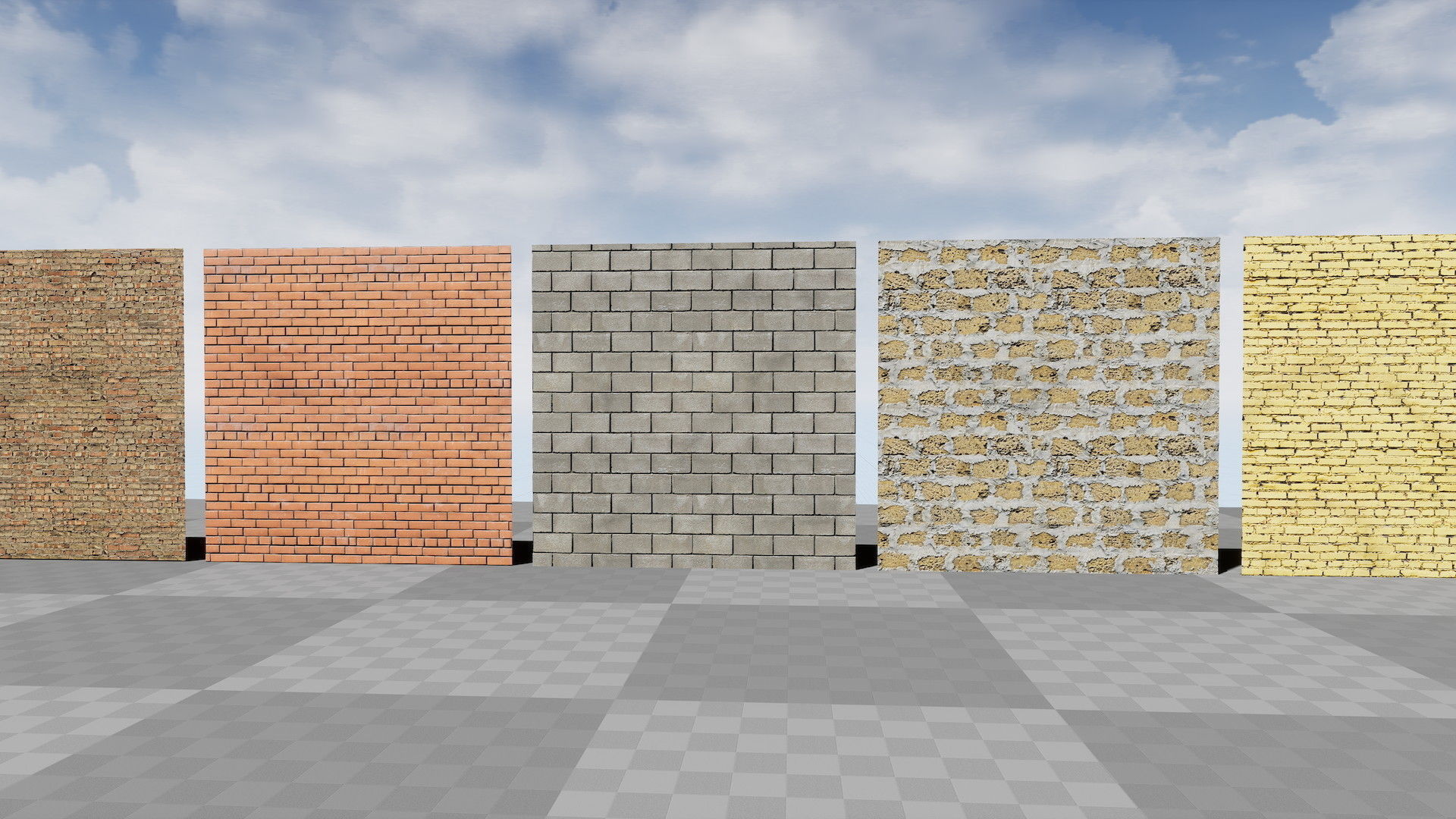 UE Brick walls part 02 Low-poly 3D model_24