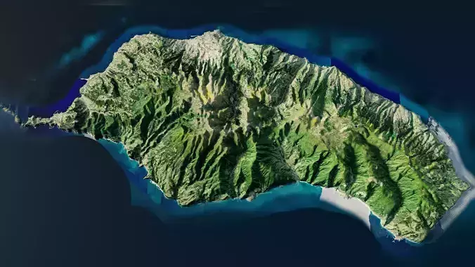 Madeira Island full 3d model terrain 3D model