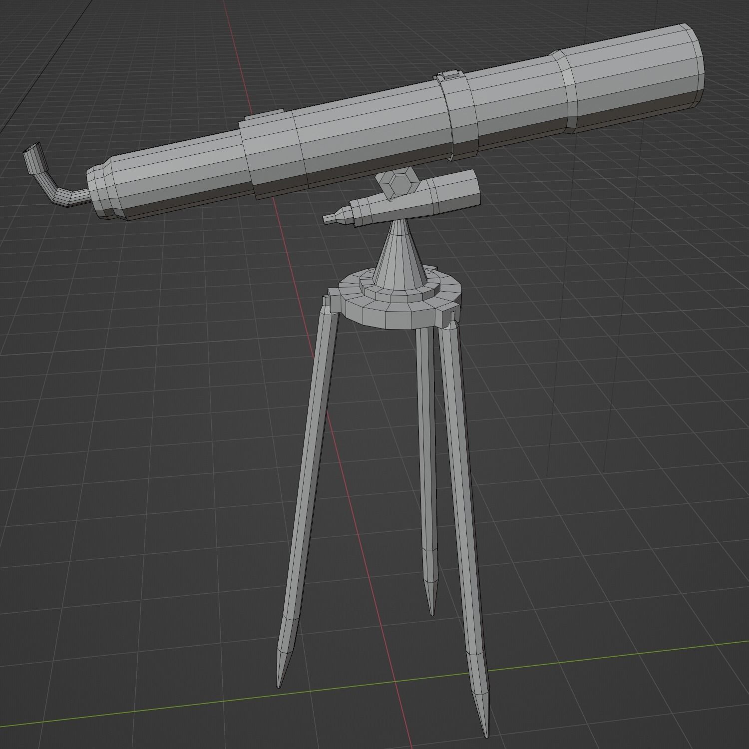 Telescope tool science Low-poly 3D model_13
