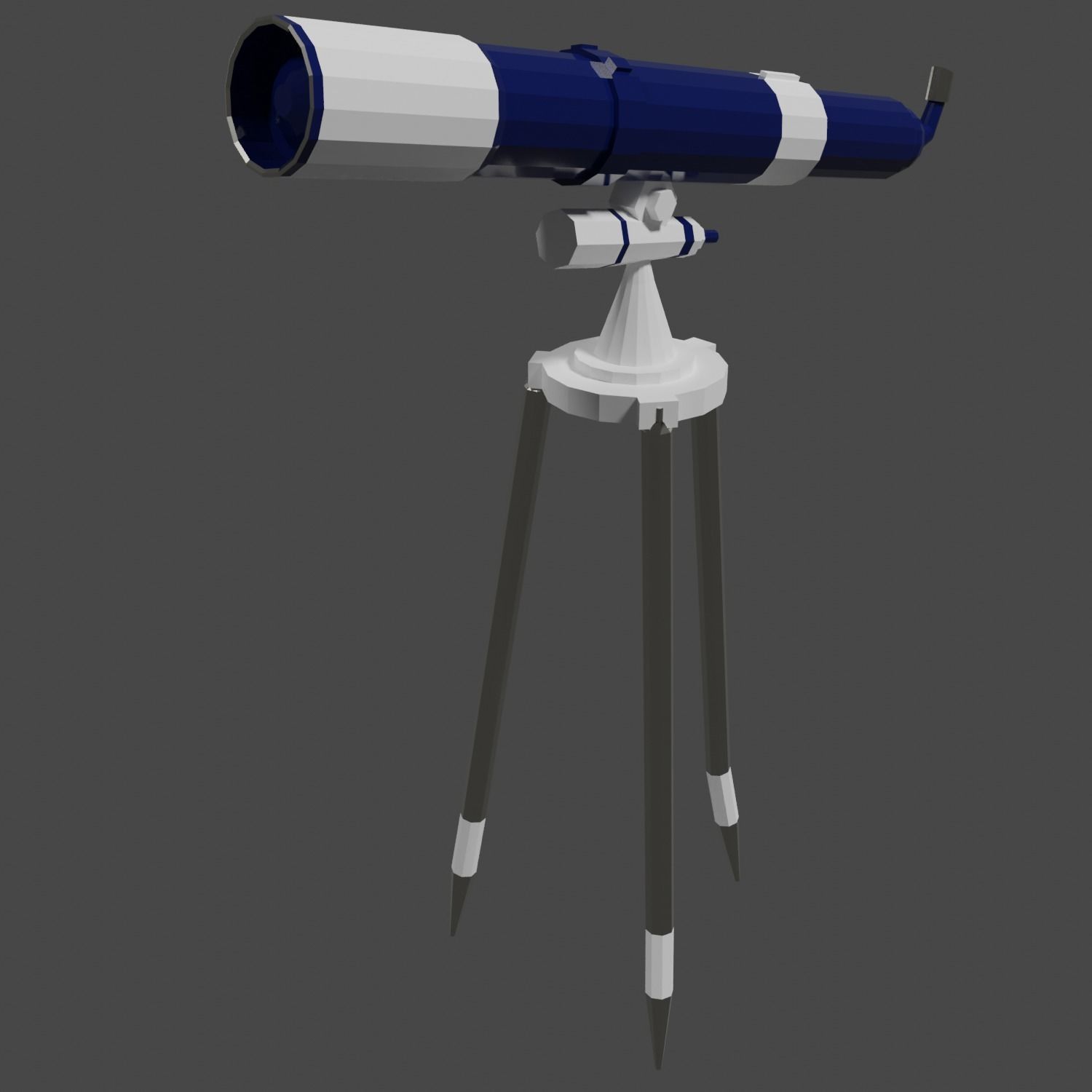 Telescope tool science Low-poly 3D model_8