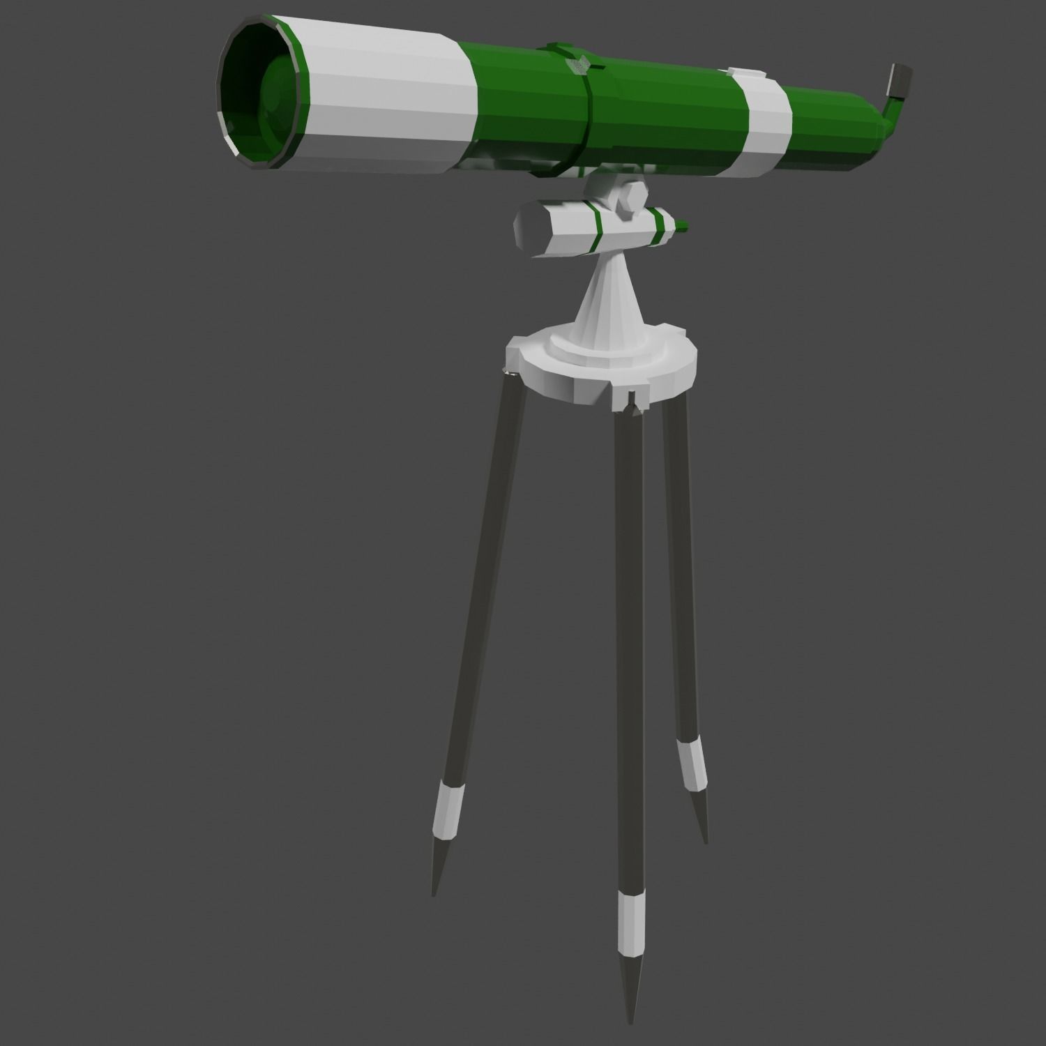 Telescope tool science Low-poly 3D model_9