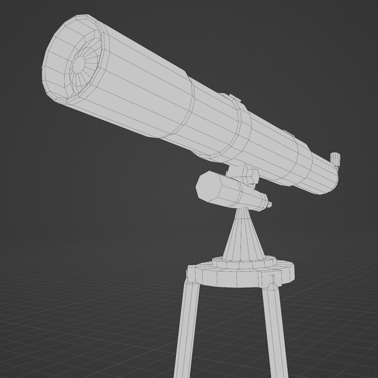 Telescope tool science Low-poly 3D model_6