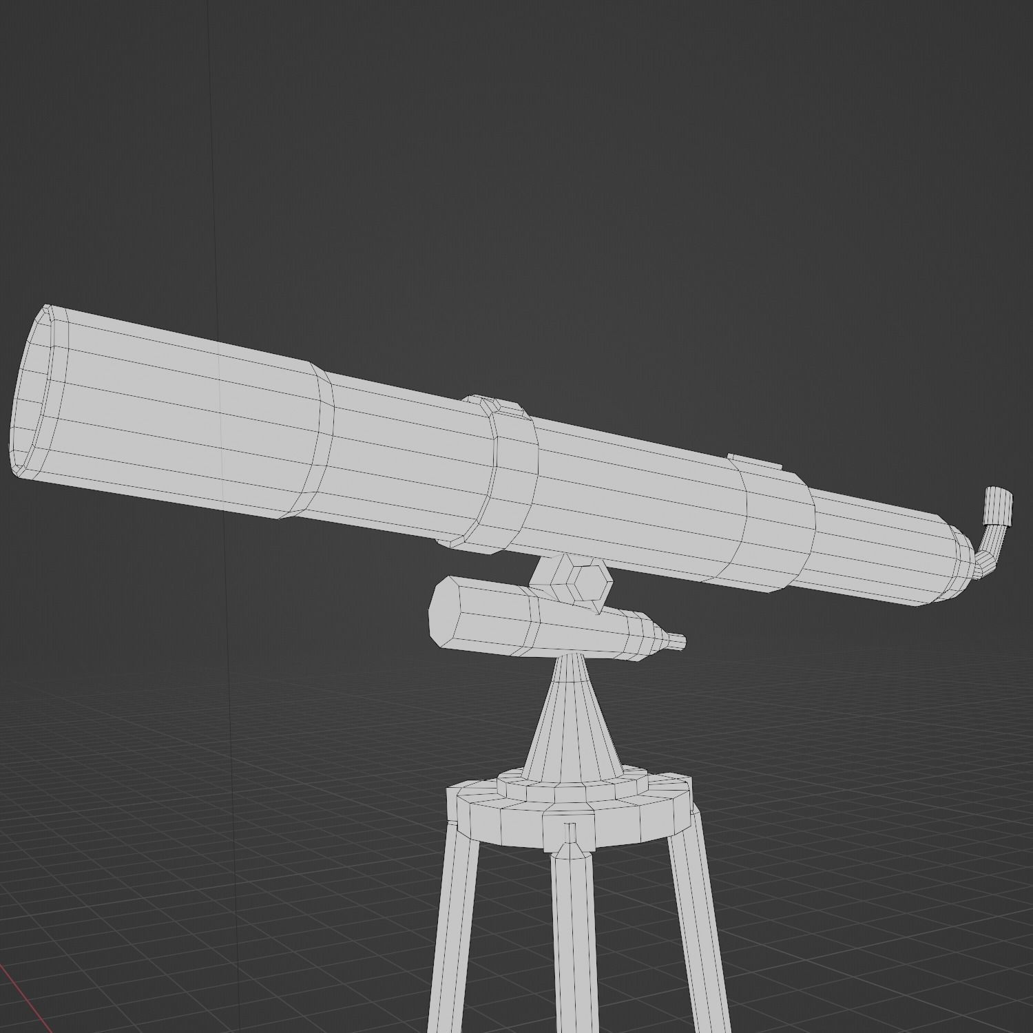 Telescope tool science Low-poly 3D model_4