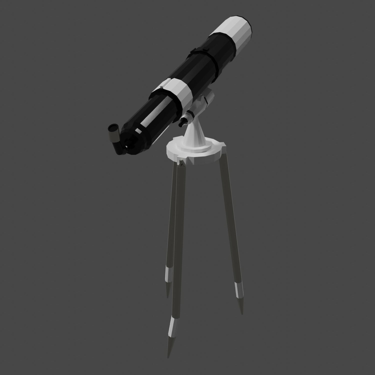 Telescope tool science Low-poly 3D model_1