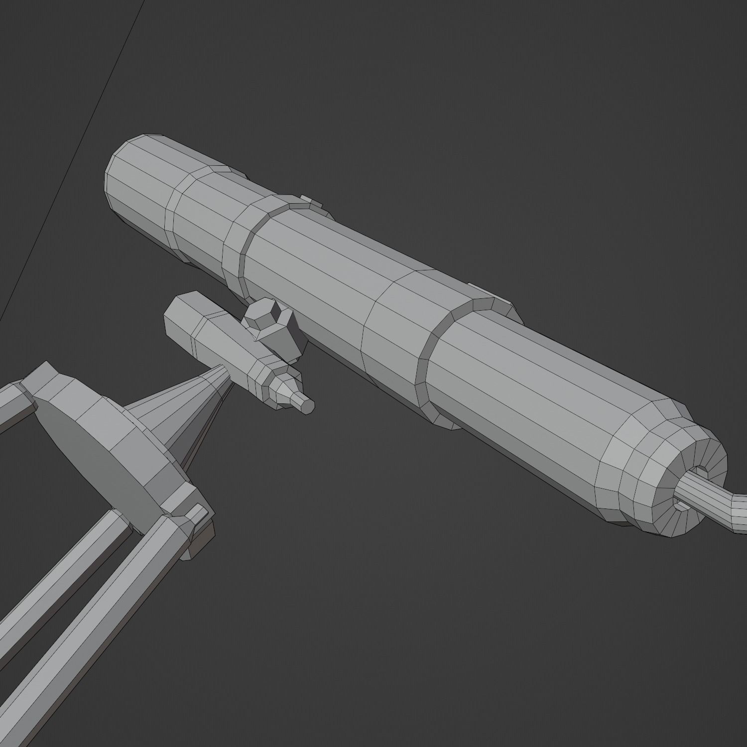 Telescope tool science Low-poly 3D model_3