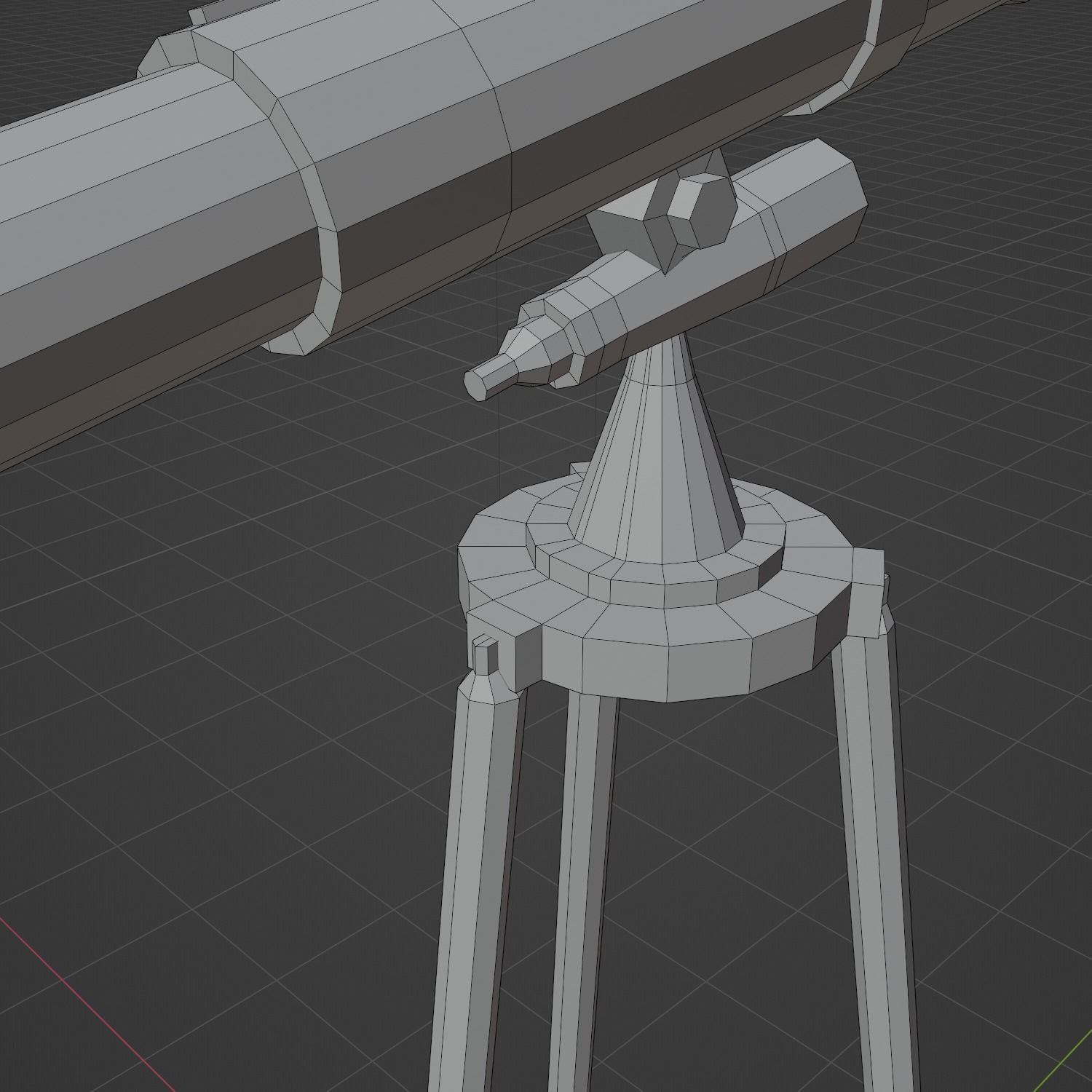 Telescope tool science Low-poly 3D model_12