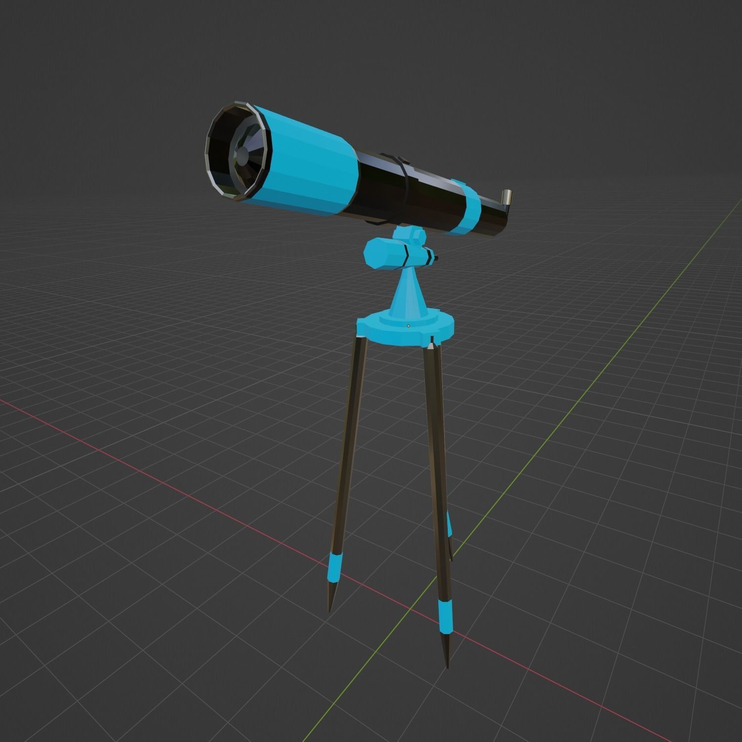 Telescope tool science Low-poly 3D model_5