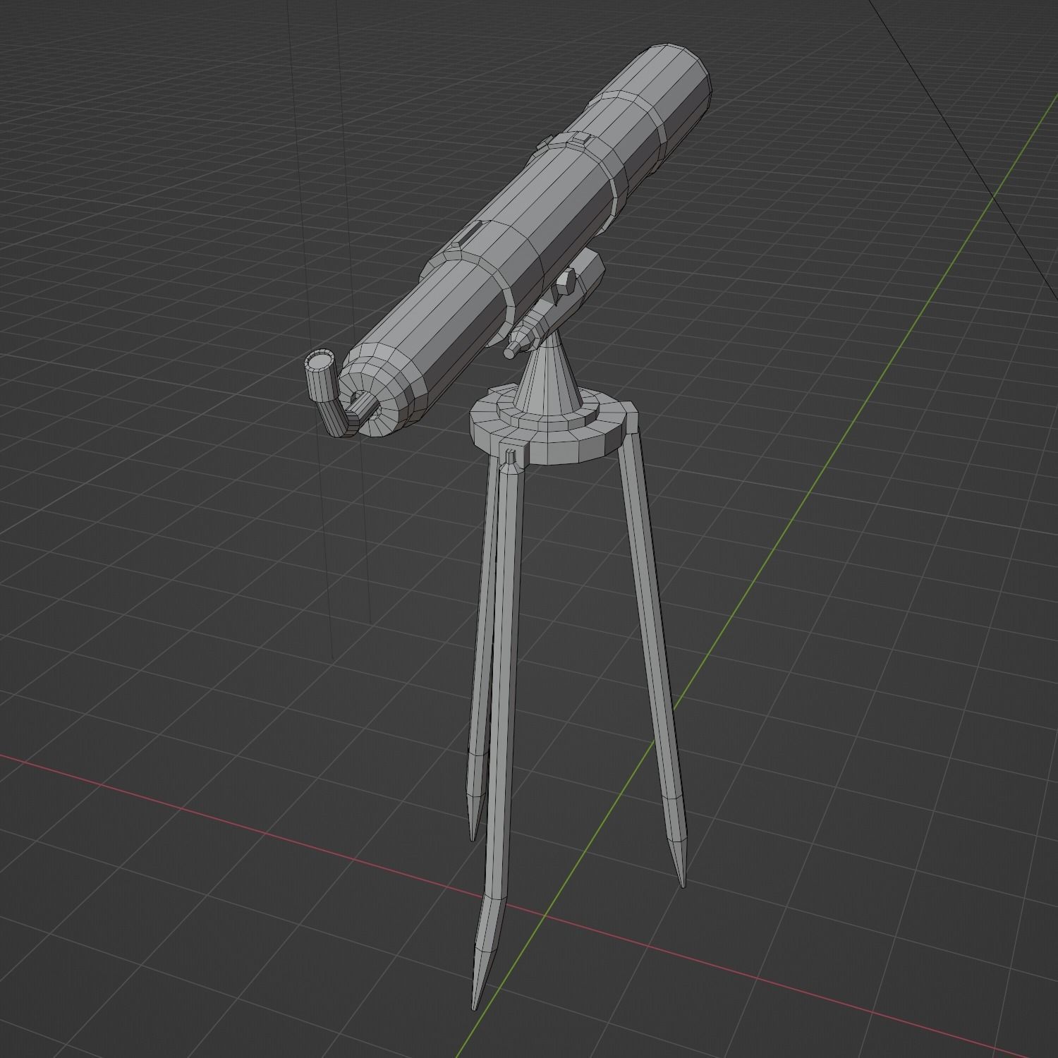 Telescope tool science Low-poly 3D model_11