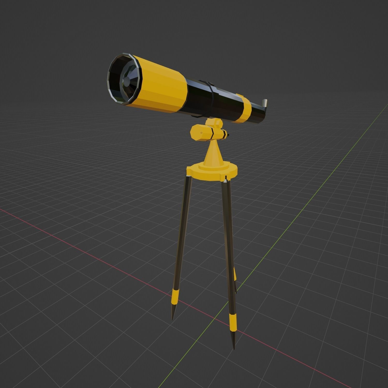 Telescope tool science Low-poly 3D model_2