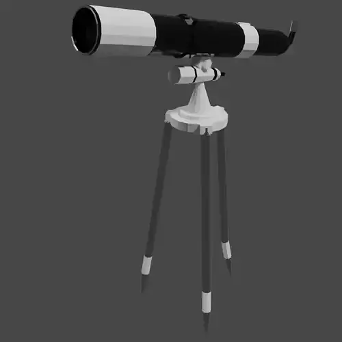 Telescope tool science Low-poly 3D model