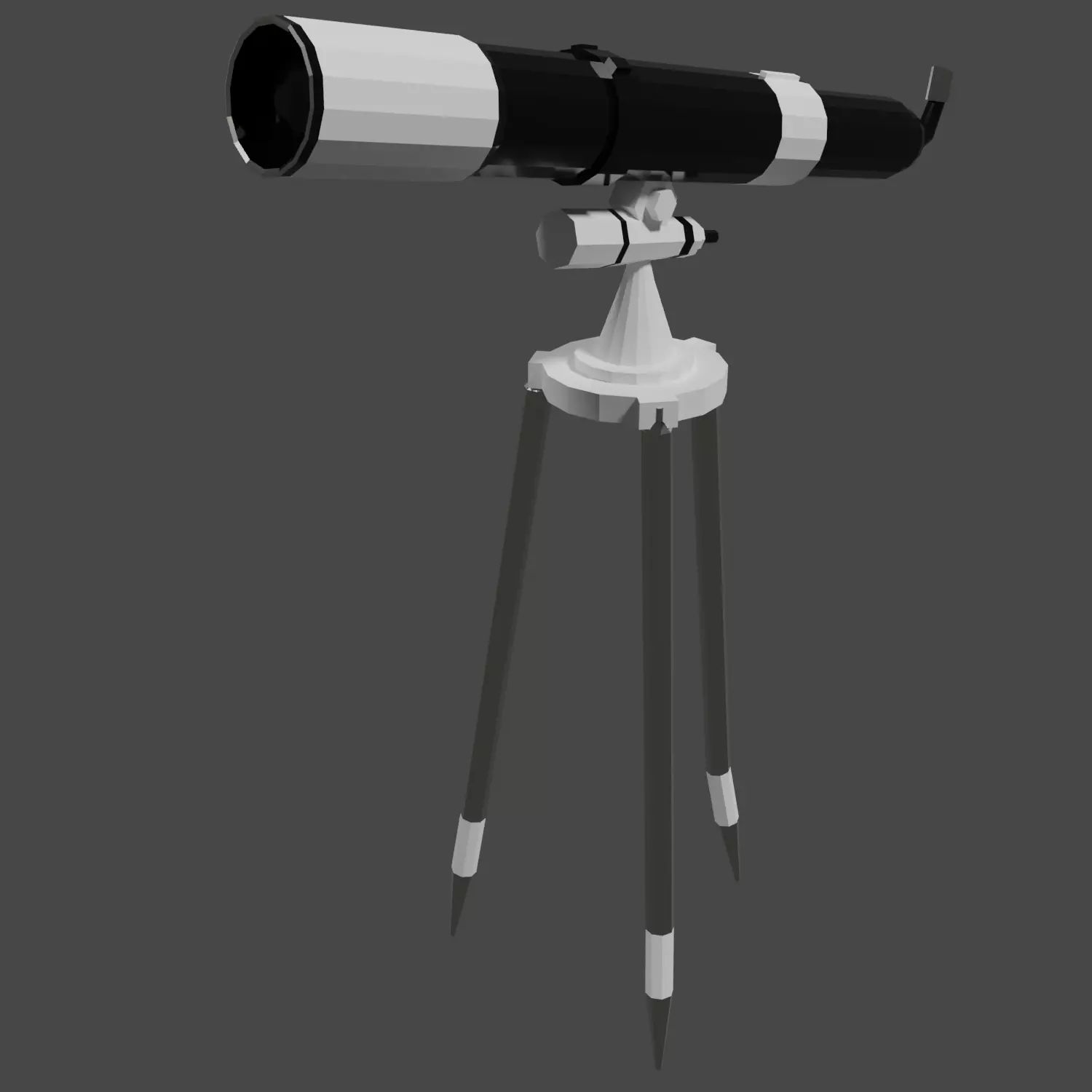 Telescope tool science Low-poly 3D model_0
