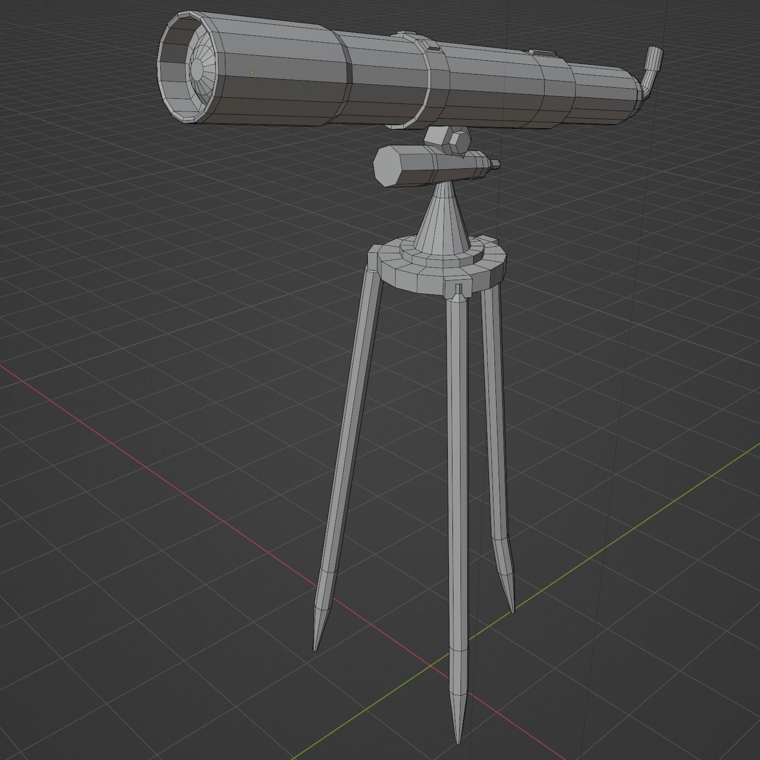 Telescope tool science Low-poly 3D model_10