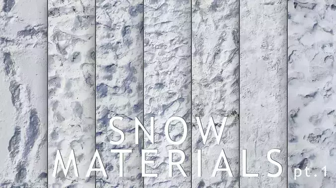 UE Snow area materials  part 01 Low-poly 3D model