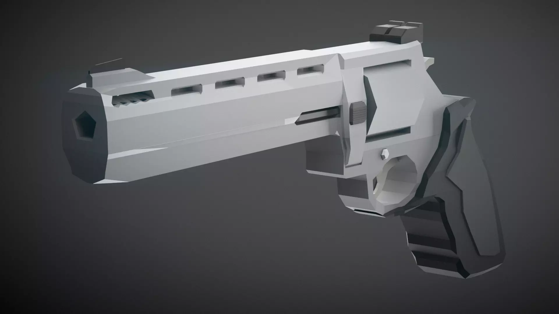 Low Poly Revolver Free 3D model