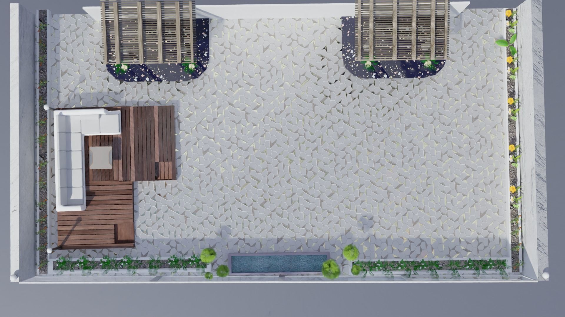 Backyard design 3D modeling 3D model_2