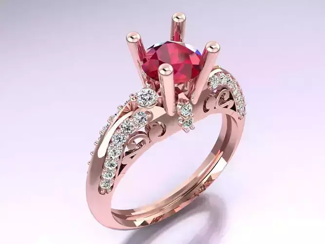 Diamond Ring - Womens Rings - N302 3D print model