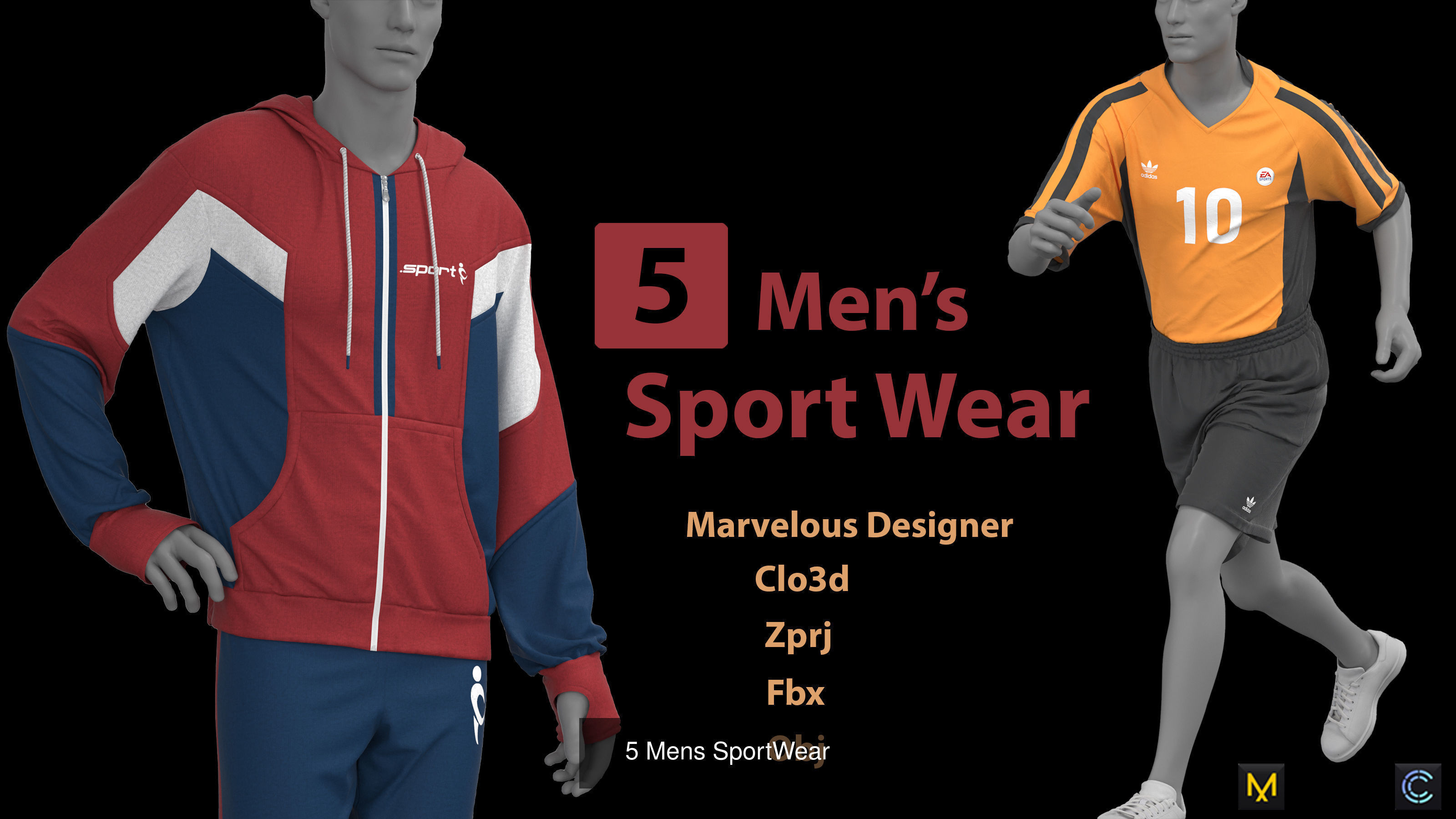 38 mens clothes 3D Model Collection_5