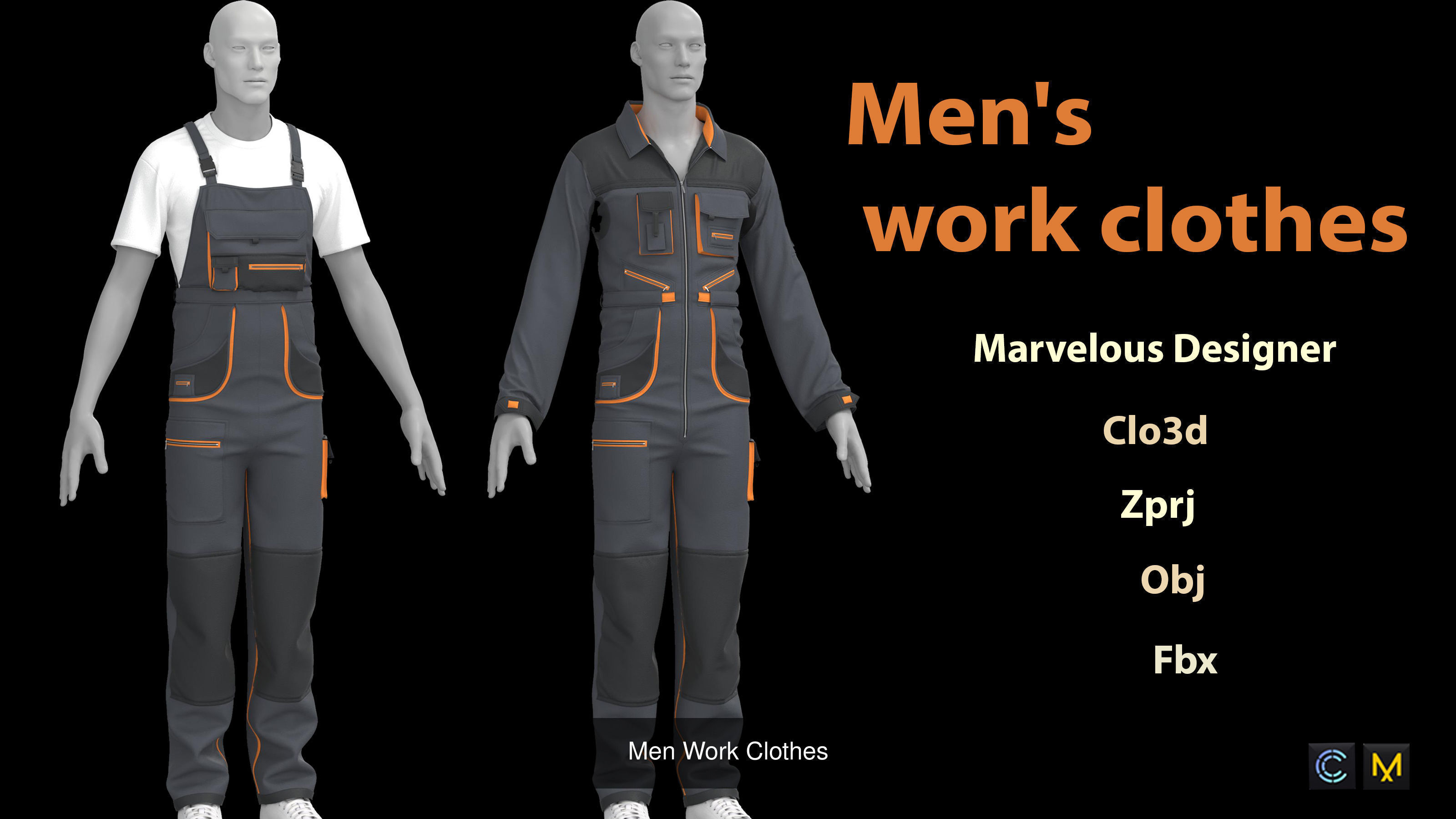 38 mens clothes 3D Model Collection_4