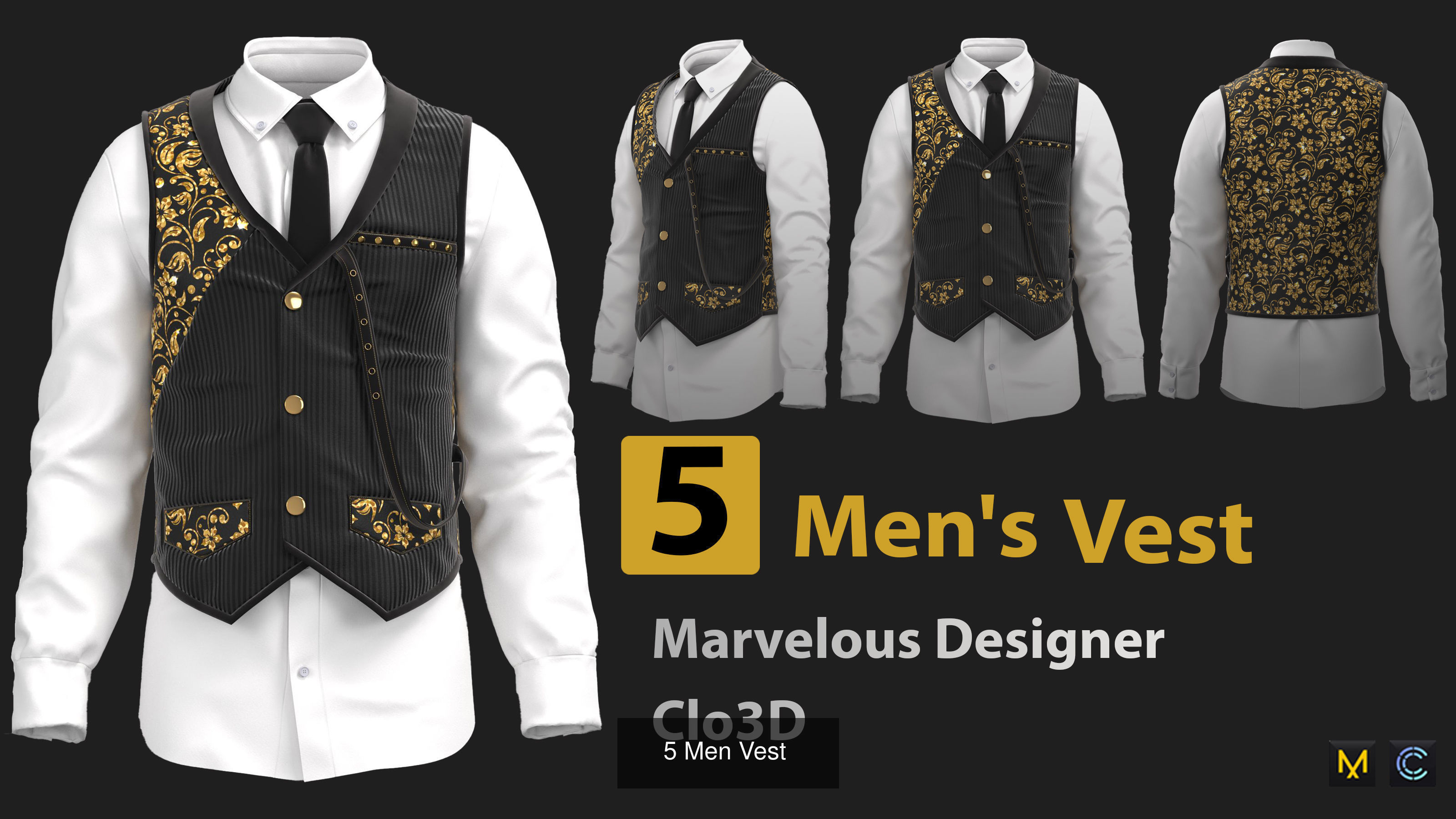 38 mens clothes 3D Model Collection_2