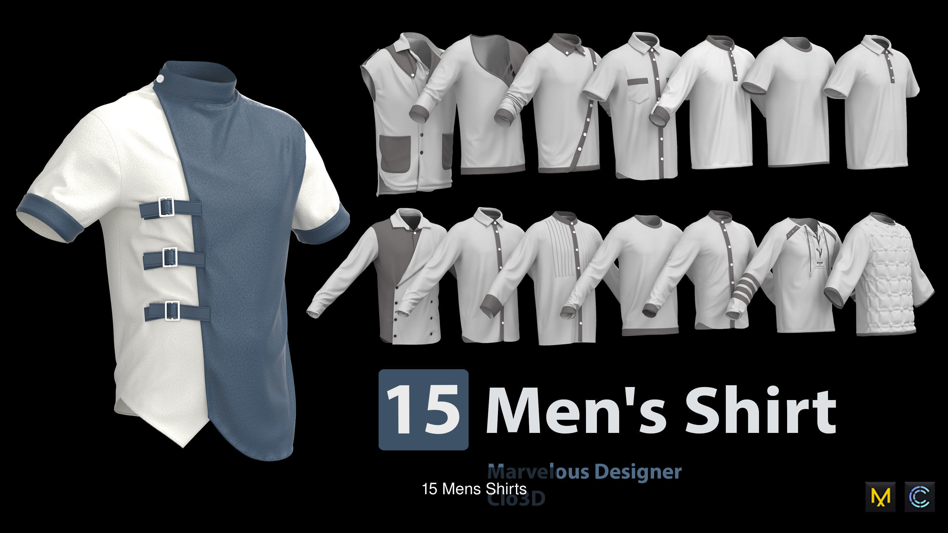 38 mens clothes 3D Model Collection_7
