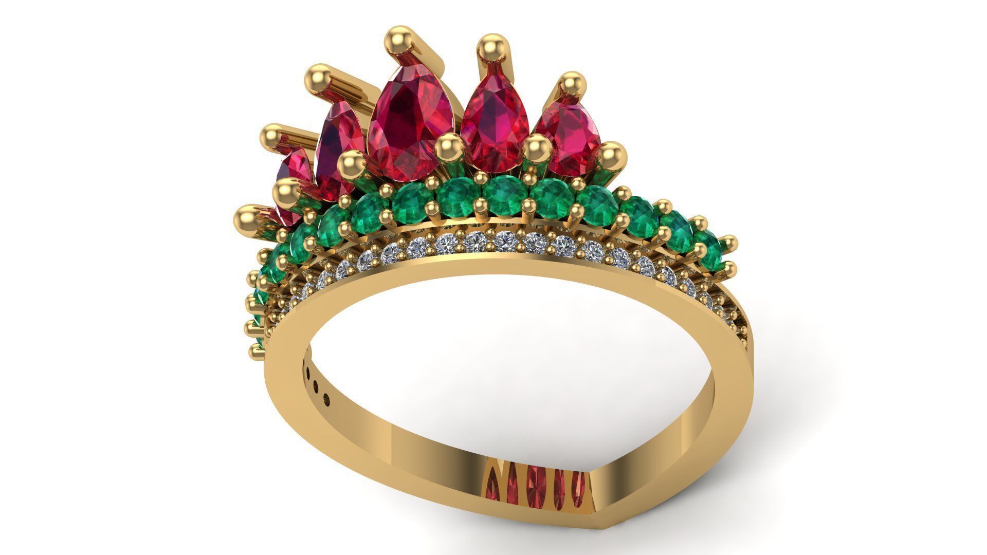 CROWNE RING 3D print model_1